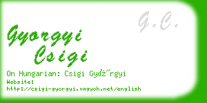 gyorgyi csigi business card